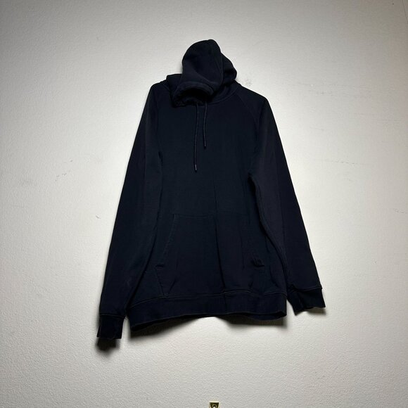 Y2K CSG Black Heavyweight Minimal Hoodie Men 3XL Casual Gymwear Tall Sweater - Picture 1 of 12